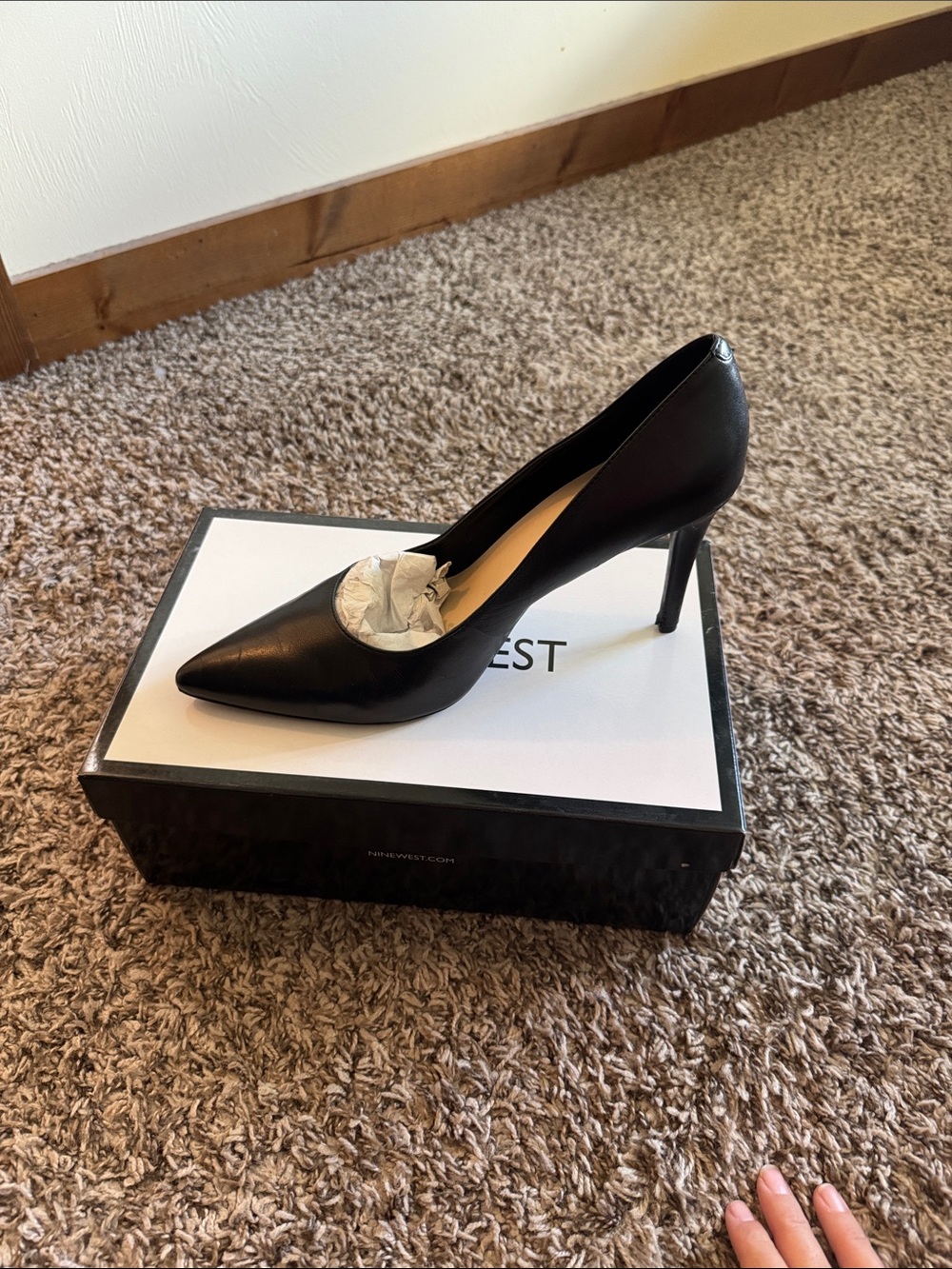 Nine West Black Pointed-Toe Stiletto Pump